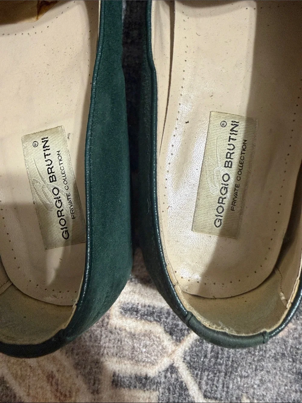 Giorgio Brutini Dark Green Suede Loafers